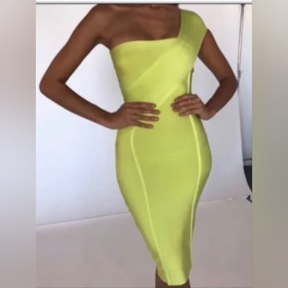 Lime Green Bodycon Mini Dress